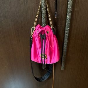 Authentic and new Versace Nylon bucket bag.